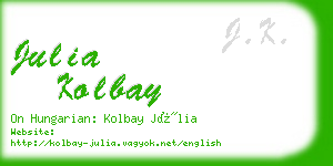 julia kolbay business card